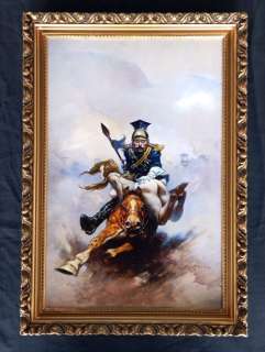 Frank Frazetta - Flashman on the Charge Toile d’art fin à l’échelle 1:1 - Édition limitée (2/5) - Museum Framed and Varnished | Catawiki