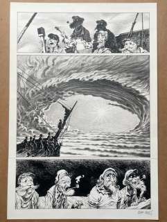Reb’s, Riff - 1 Original page - Hommes à la mer - Le demier Voyage du Shamraken - Planche n°6 - 2014 | Catawiki
