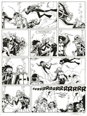 Bédu | Lot 279 - Clifton, Matoutou-Falaise, planche originale à l’encre de chine pour cet album paru en 1990 au Lombard. | Septimus