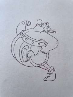 Studios Uderzo - Obélix court - 1 Original preliminary drawing - Astérix | Catawiki