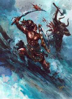 Lemercier, Gwendal - 1 Original colour drawing - Poèmes barbares - Howard’s barbarians - 2024 | Catawiki