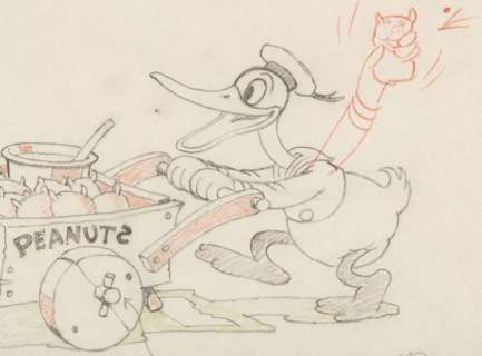 DONALD DUCK "THE BAND CONCERT" WONDERFULLY DETAILED LAYOUT ORIGINAL ART. | Hake’s