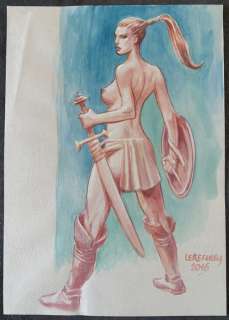 Jérôme Lereculey - 1 Original colour drawing - Dessin original couleur - 2016 | Catawiki