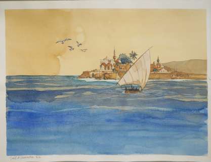 Joël Alessandra - Côte Arabique – Les Voyages d’Ibn BattÃ»ta (Couverture) (vendu)