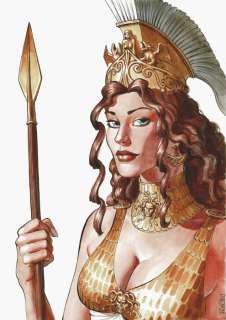 Taranzano, Pierre - 1 Watercolour - L’Iliade - Athéna - 2025 | Catawiki