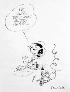 Franquin | Gaston, illustration Ã  l’encre de Chine… | Millon