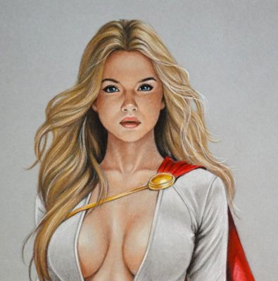 Sly - 1 Original colour drawing - Power Girl - Power Girl - 2025 | Catawiki