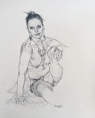 Riccardo Mannelli - 1 Original drawing - Federica - In studio | Catawiki