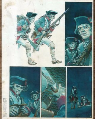 Juan Gimenez Page publiée - “Cuestión de Tiempo” Page 2 – Hand-Signed – Mixed Media on Art Board | Catawiki