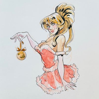 Barbucci, Alessandro - 1 Original colour drawing - Ecko - Fourmille en mère Noel - 2020 | Catawiki