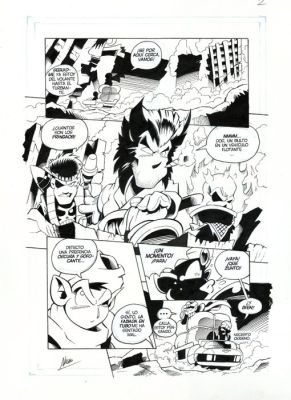 Nacho - 3 Original page - Dragon Fall / Dragon Ball parody - 1997 | Catawiki