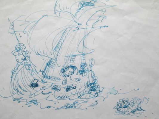 Franquin, André - 1 Original drawing - Gaston - Lettre à Laurent Gillain - 1979 | Catawiki