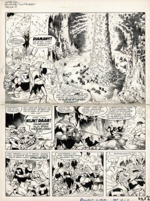 Matena, Dick - 1 Original page - Grote Pyr - De grotten van de Witte Beer - 1971 | Catawiki