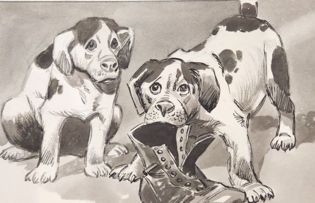 Lucien Nortier - 1 Original drawing - hérisson