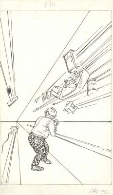 François Boucq | Case originale inédite - Les Aventures de Jérôme Moucherot | Daniel Maghen