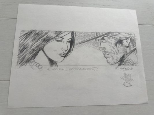 Girod, Thierry - 1 Original drawing - Durango - Durango et l’indienne - 2023 | Catawiki