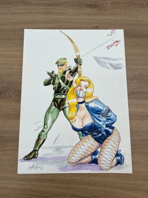 Bill Marimon - 1 Original colour drawing - Green Arrow