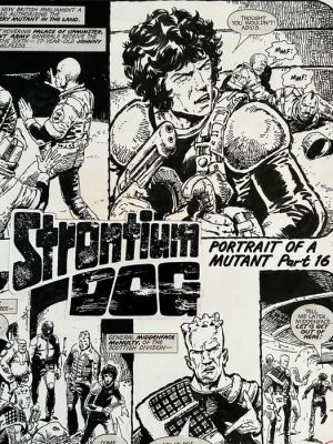 Ezquerra, Carlos - 1 Original page - Strontium Dog - Portrait of a Mutant - Title Page 16 - 1981