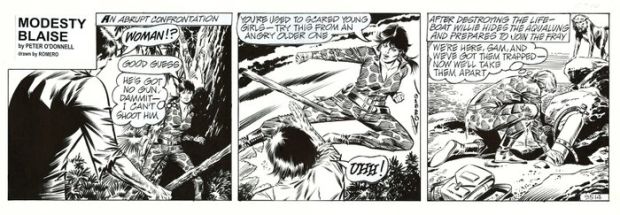 Romero, Enric Badia - 1 Original page - Modesty Blaise - strip #9514 - The Special Orders - 1998 | Catawiki