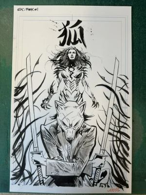 FOX MASK KILLER #1 WITCHBLADE TEAM UP VARIANT MICHAEL WALSH ORIGINAL COVER ART | Scott’s Collectables