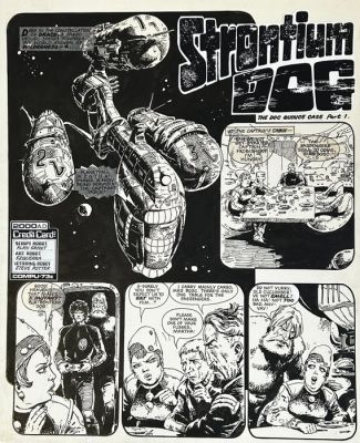 Ezquerra, Carlos - 1 Original page - Strontium Dog - Doc Quince Case - Part 1 - Title Page - 1980 | Catawiki