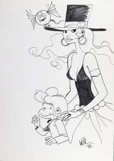 Will | Isabelle, illustration de grand format au feutre… | Millon