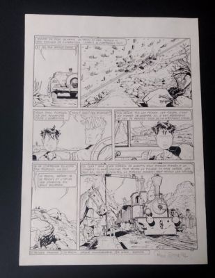 Sterne, René - 1 Original page - Adler - Muerte Transit plaat 22 - 1989 | Catawiki