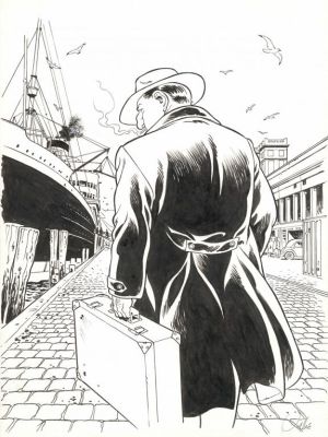 Sylvain Vallée | Illustration originale Joseph en fuite pour l’intégrale de luxe et pour la couverture du tirage T.6 BDMust - Il Était une fois en France | Daniel Maghen