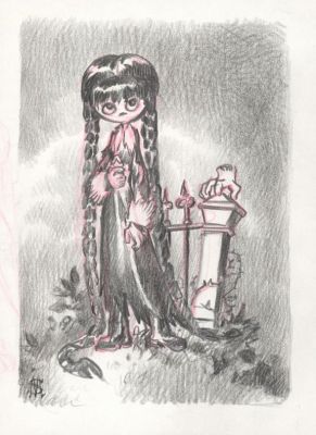 Stan Manoukian | Illustration originale, dessin préparatoire de Mercredi Adams | Daniel Maghen