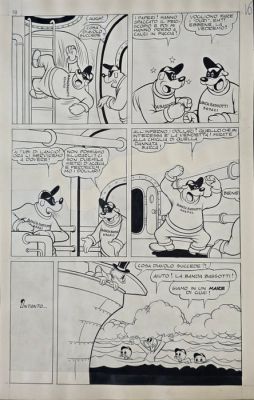 Giovan Battista Carpi, Giulio Chierchini - 1 Original page - Albi della Rosa n. 196 p.18 - Paperino e Paperone e nipotini e altra gente negli abissi d’oro | Catawiki