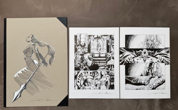 Candita, Giuseppe - 3 Original page - Dragonero Mondo Oscuro - n. 2 + Cartella con illustrazione inedita originale - 2023 | Catawiki