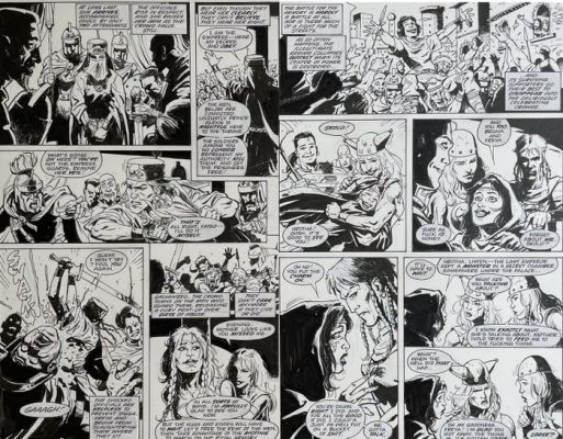 Alex Horley - 2 Original page - Battleaxes - 2000 | Catawiki