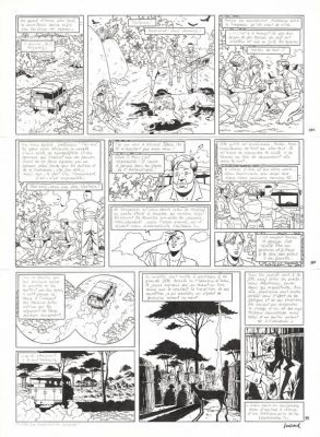 André Juillard - Planche originale n°37 - Le Sanctuaire du Gondwana - Blake et Mortimer