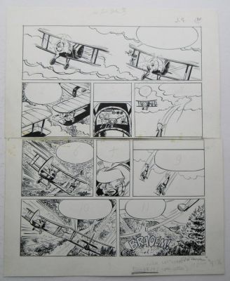 Attanasio, Dino / Martin Lodewijk - 1 Original page - Johnny Goodbye - pagina 35 uit De vliegende dwazen - 1981