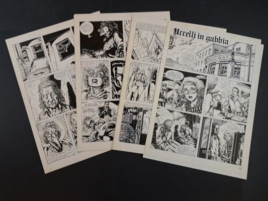 Bigliardo, Daniele; Manitto, Alessandro - 13 Original drawing - Gordon Link: Uccelli in Gabbia - 1992 | Catawiki