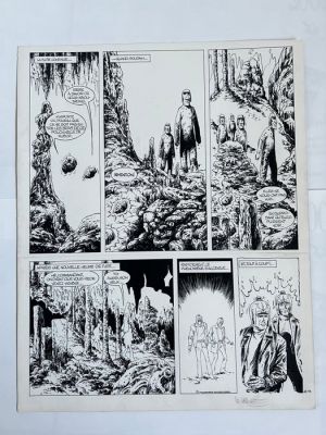 Vance, William - 1 Original page - Bob Morane - Les géants de Mu - 1975