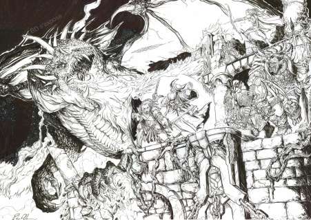 Paolo Deplano | Dessin Original « Dragon war » | La BD s’expose
