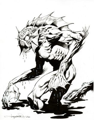 Aaron Lopresti | The MAN-PHIBIAN from Marvel’s LEGION OF MONSTERS | Aaron Lopresti