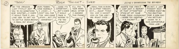 Caniff, Milton - TERRY AND THE PIRATES DAILY Strip Art | ComicConnect