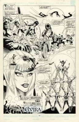 Smith, Tod - ELVIRA MISTRESS OF THE DARK #52 Splash Page | ComicConnect