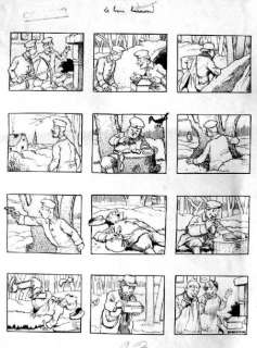 Rabier. Benjamin. (1864-1939). | RABIER. Benjamin. . Â« Le Bon Chemineau Â». Encre de Chine noire pour un | Tessier Sarrou