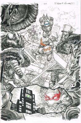 Freddie E. Williams II | TMNT (2024) (Issue 20/300, Pg 20) 11 x 17 | Freddie E. Williams II