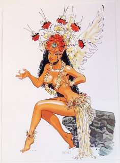 Meynet, Félix | Large Format Original Drawing in India Ink and Coloured Inks | Catawiki