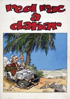 Warnant, Luc (1956) - Red rac Ã  Dakar. Encre de Chine et encres de couleurs pour cette illustration publiée...