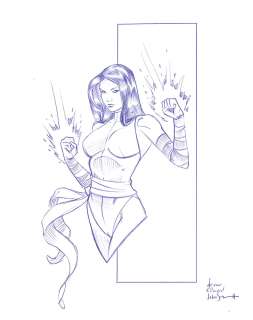 Drew Edward Johnson | Psylock ballpoint pen sketch (Blue) | Drew Edward Johnson