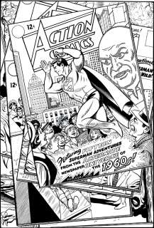 Peter Poplaski - Superman: the Silver Age Sundays Large Cover! (All Wording Is Hand Drawn!)