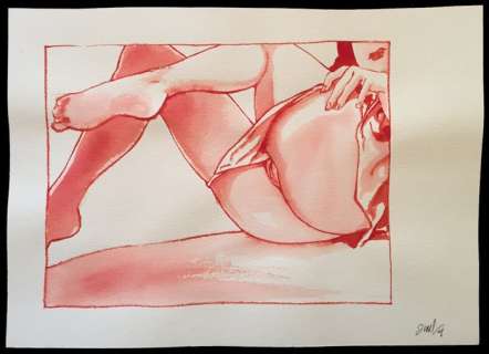 Jung | original watercolour (p.84)  - â€œFrôlementsâ€  - (2009) | Catawiki