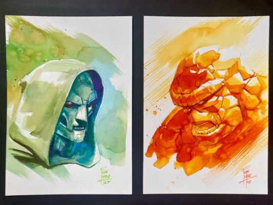 Federico Mele - Doctor Doom (Dottor Destino) & The Thing (La Cosa) Original Art | eBay Europe (Buy It Now)