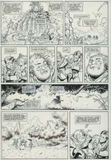 Lanfeust de Troy - L’ivoire du Magomoth Technique mixte pour la planche 23 de l’album... | Tessier Sarrou