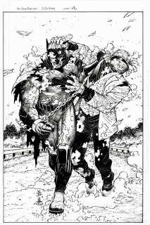 Danny Miki, John Romita Jr. - All Star Batman #2 Cover (Uber Detailed Batman Battling Two-Face!) 2016